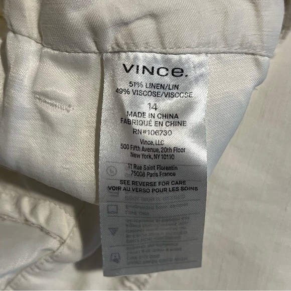 Vince White Wide Leg Pants - Picture 4 of 9